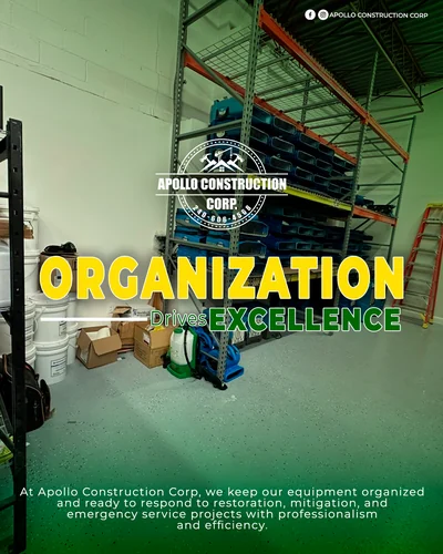 Apollo branded photo: Equipment and warehouse
